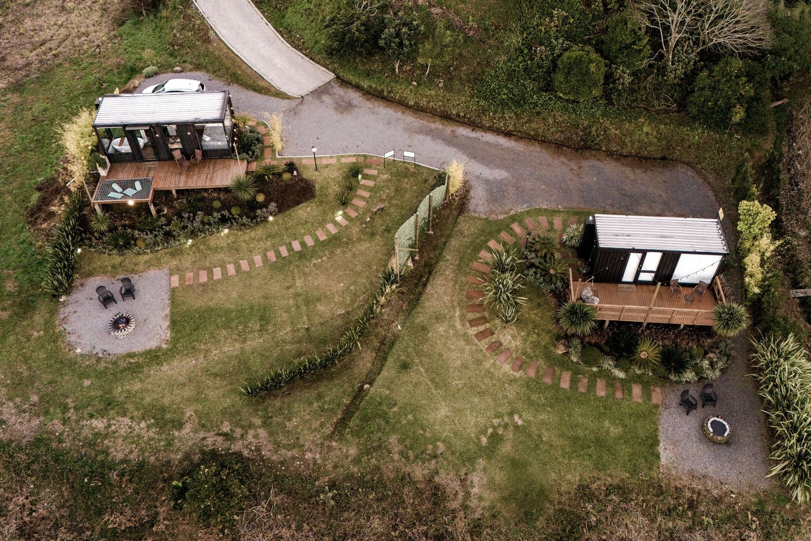 Vista aérea da Mirare Cabanas na Serra Gaúcha